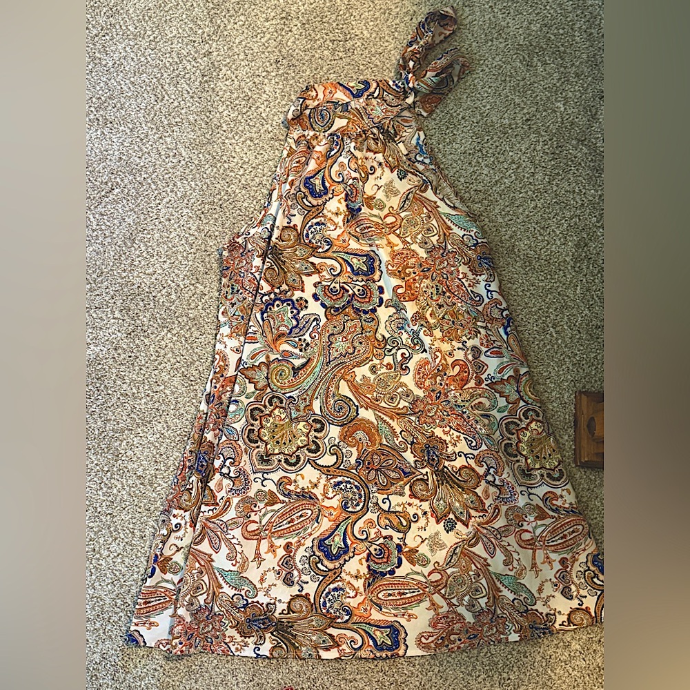 Boho paisley print halter dress, NWOT